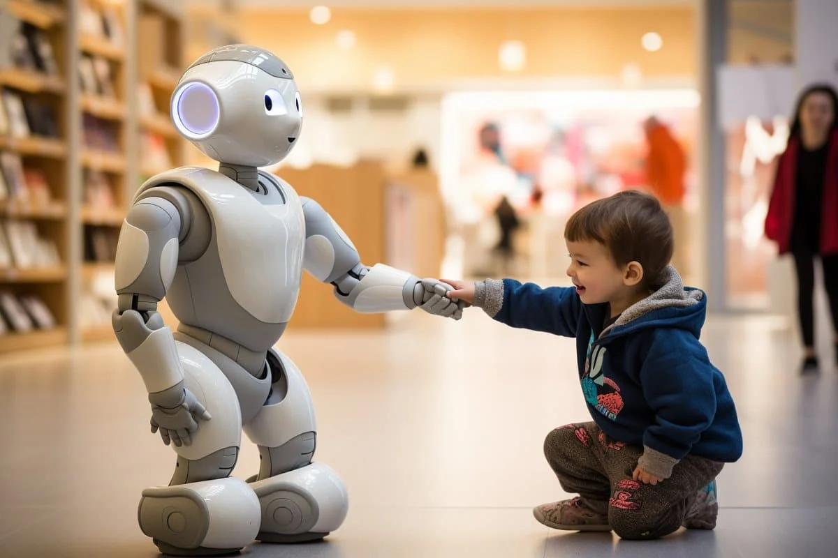 Robo4dzkids - enfant jouant avec un robot